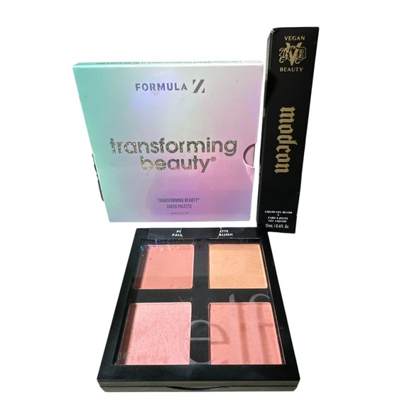 Beauty Blush Cheek Bundle 3 Items Elf. KVD, Formula Z - 2 Palettes & 1 Gel READ! - Picture 1 of 8